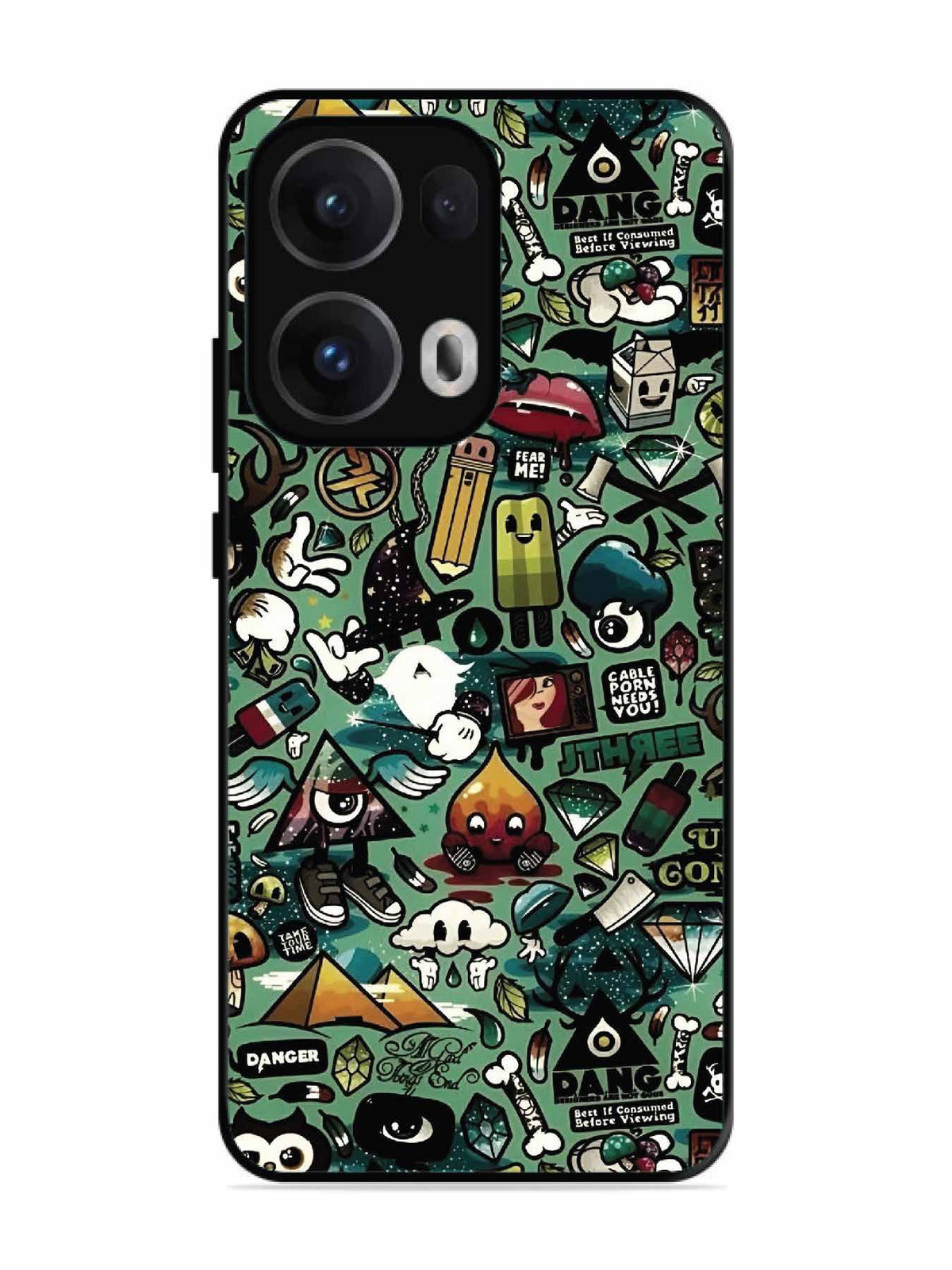 Oppo RENO 13 Pro Pop Art Doodle Graffiti Collage