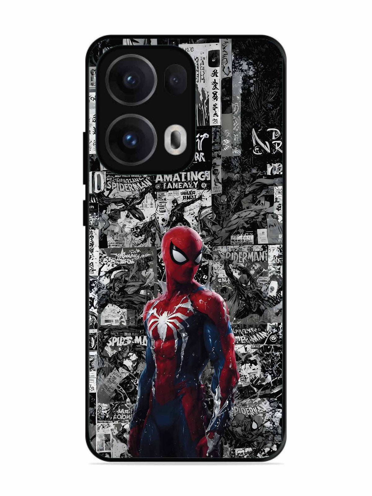 Oppo RENO 13 Pro Spiderman Highlighted on News Paper