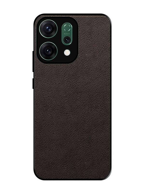 Oppo RENO 14 5G Print of Brown Leather Pattern
