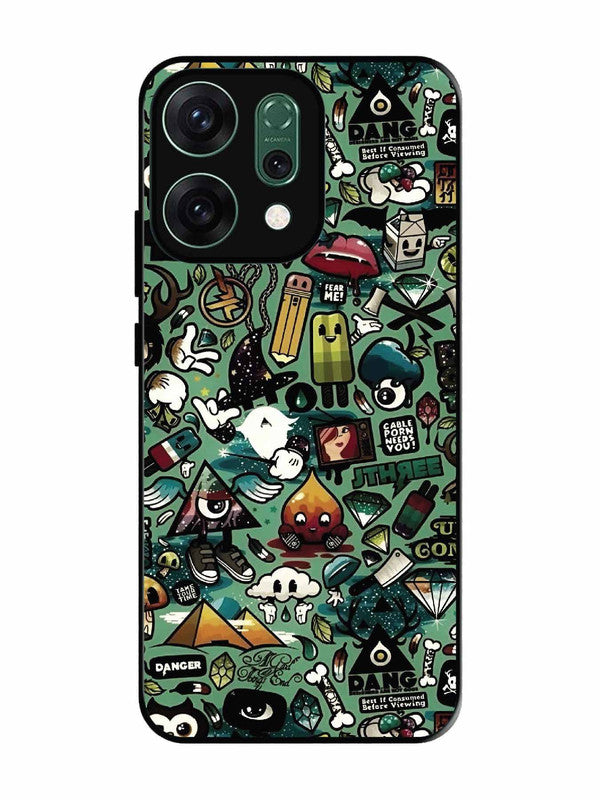 Oppo RENO 14 5G Pop Art Doodle Graffiti Collage