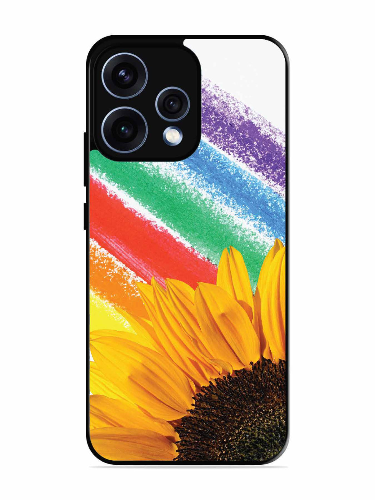 Oppo RENO 15 5G Sunflower on Colourful Lines