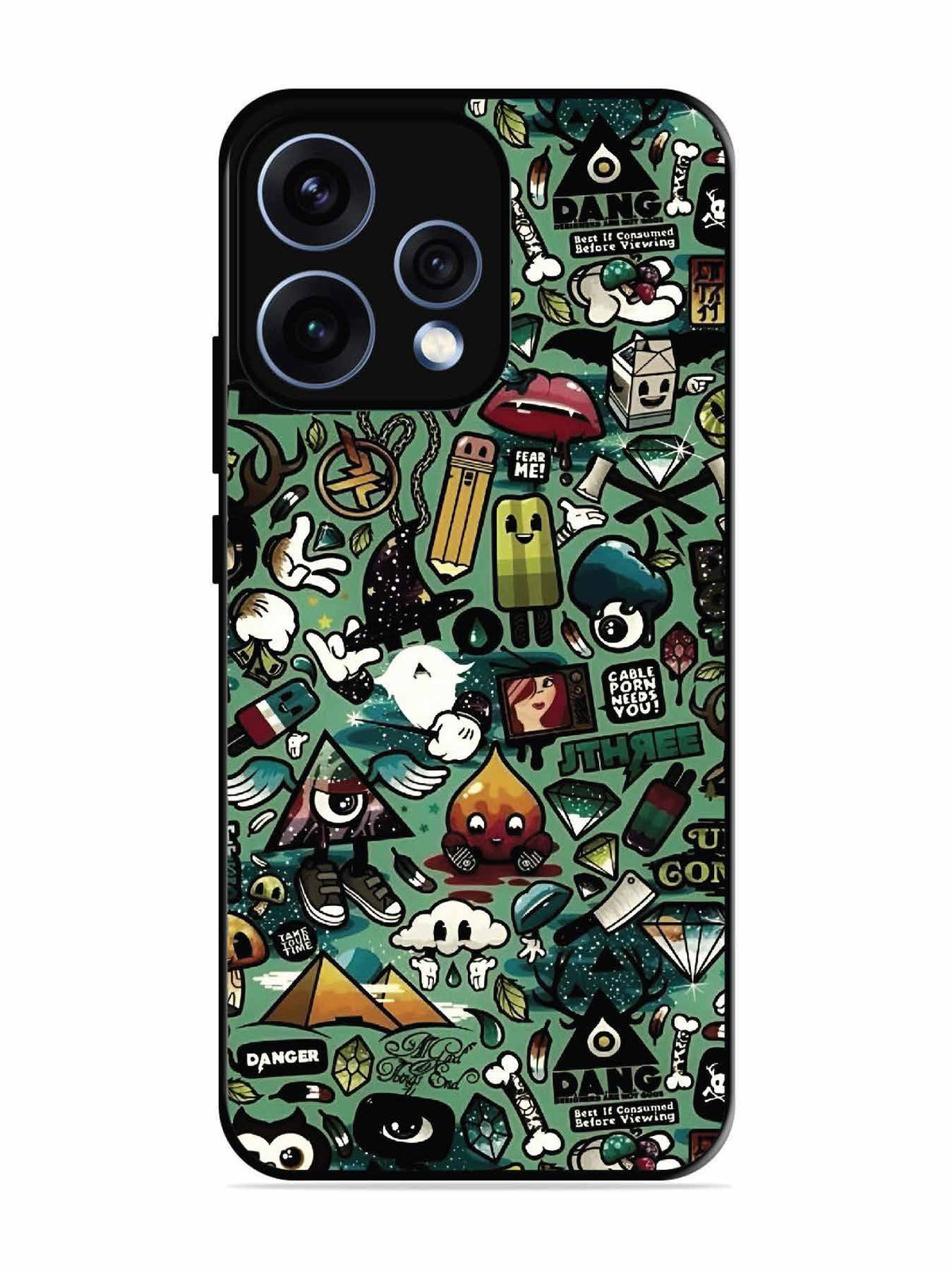 Oppo RENO 15 5G Pop Art Doodle Graffiti Collage