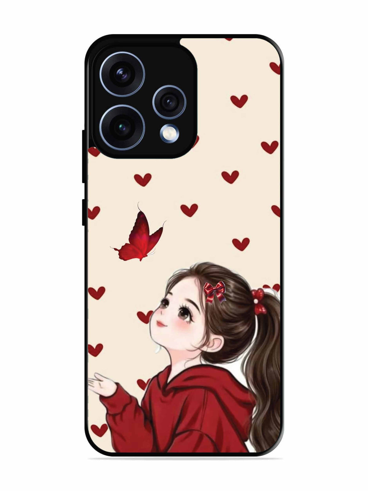 Oppo RENO 15 5G Beautiful girl with red butterfly