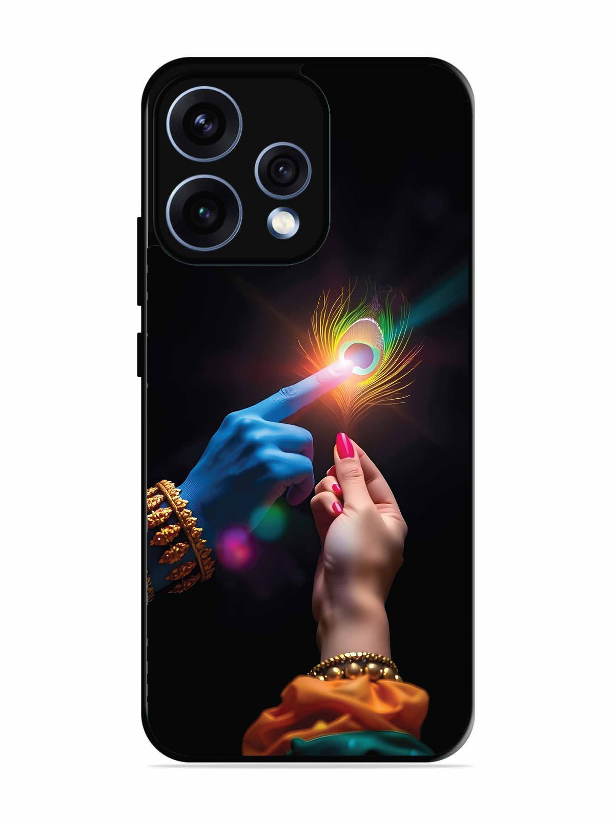 Oppo RENO 15 5G Radha Krishna touching feather