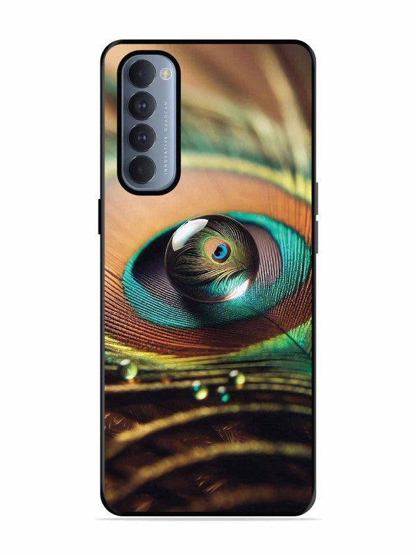 Oppo RENO 4 Pro Water Drop On Peacock Feather