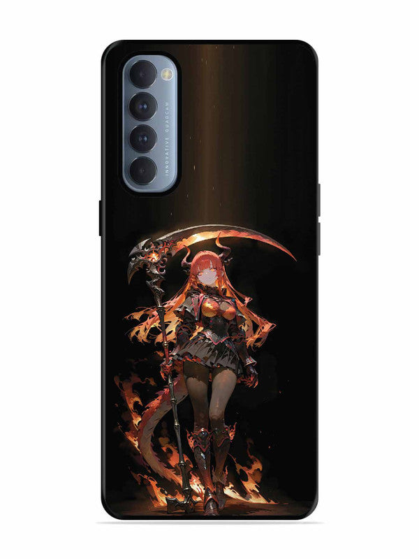 Oppo RENO 4 Pro anime-girl-sycthe-red-hair-horn