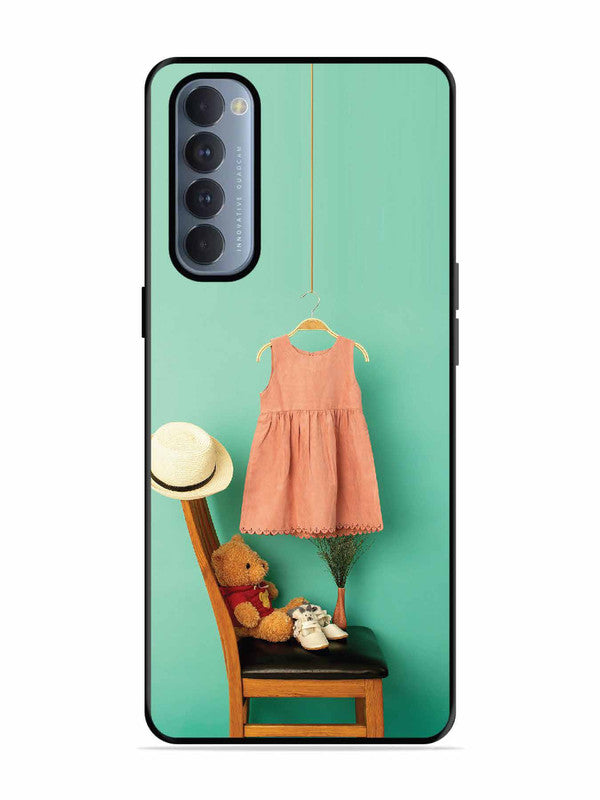 Oppo RENO 4 Pro Trendy dress for girl near toy bear