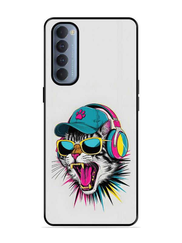 Oppo RENO 4 Pro Neon Pop Art DJ Cat Vibe