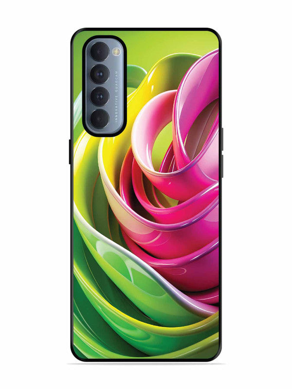 Oppo RENO 4 Pro Vibrant Swirl Glossy Ribbon Art