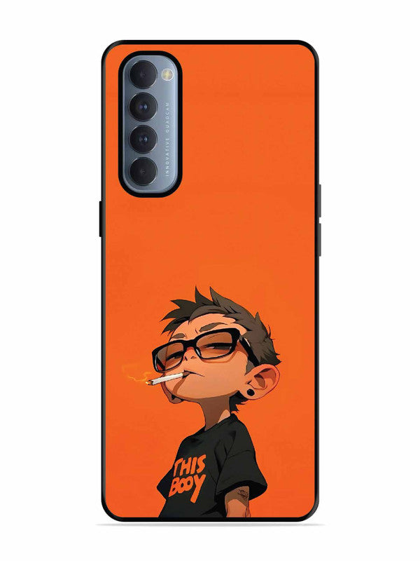 Oppo RENO 4 Pro Vibrant Orange Attitude Cartoon