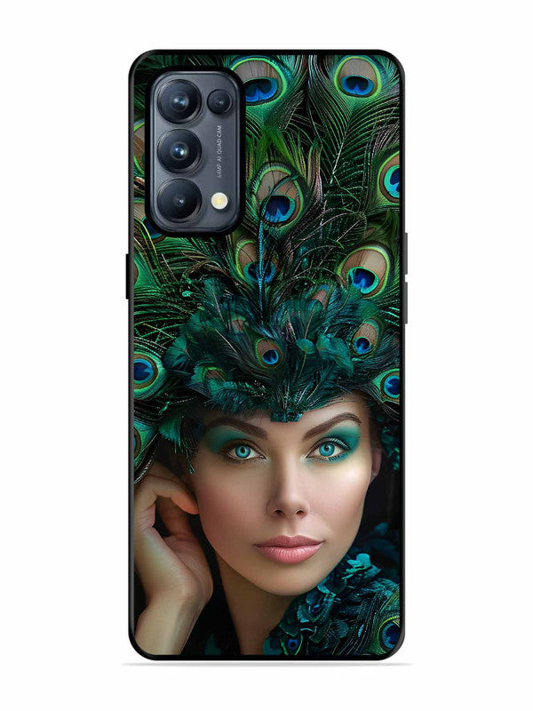 Oppo RENO 5 Pro 5G Girl with peacock feather Crown