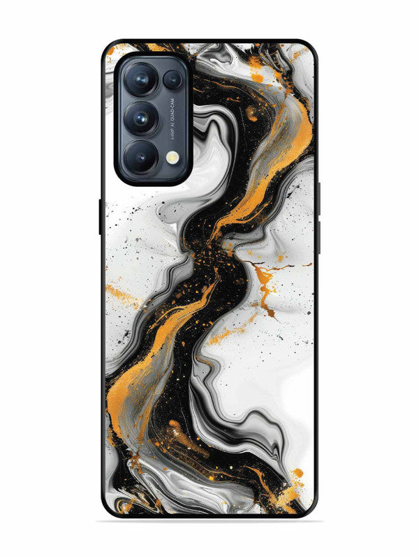 Oppo RENO 5 Pro 5G Black And Golden Marble Essence
