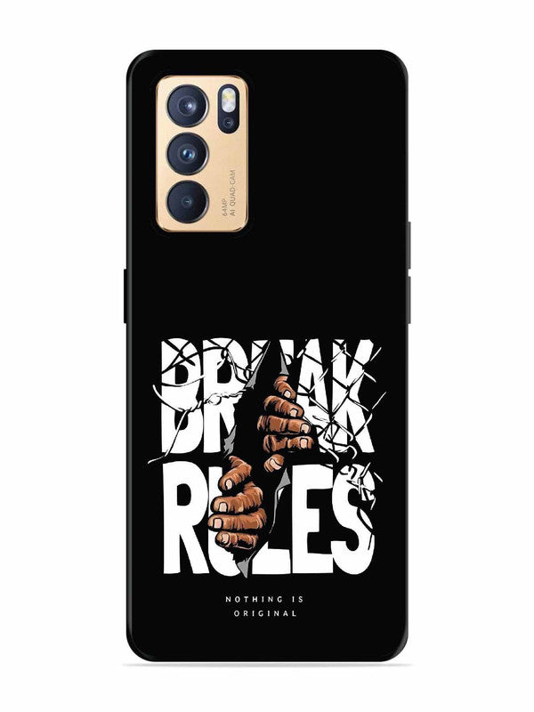 Oppo RENO 6 Pro 5G Break Rules Gritty Typography Art