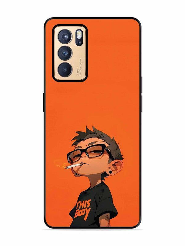 Oppo RENO 6 Pro 5G Vibrant Orange Attitude Cartoon