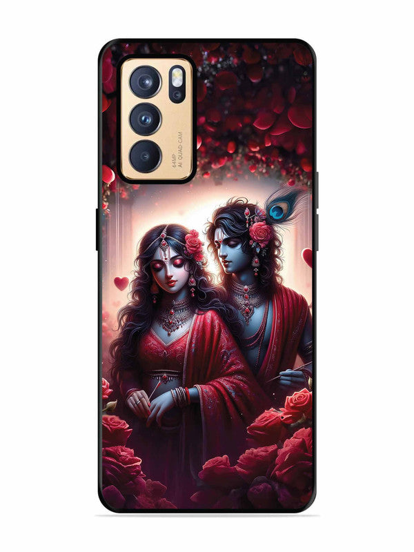 Oppo RENO 6 Pro 5G Couples in Red theme like Radha Krishna