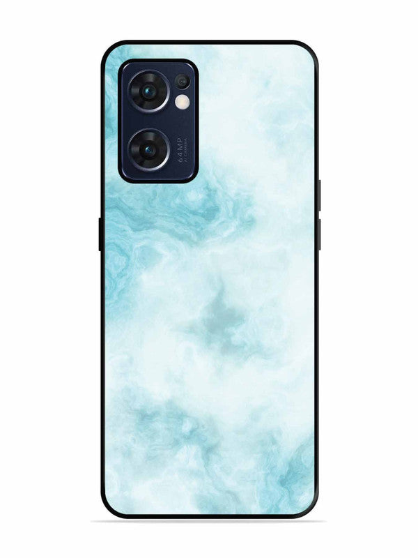 Oppo RENO 7 5G Light Blue with White Ocean Marble