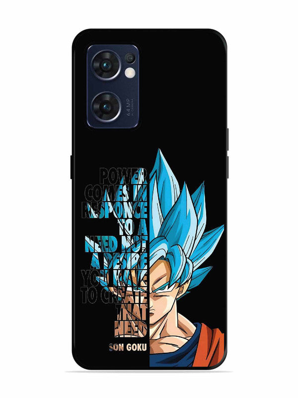 Oppo RENO 7 5G Son of Goku Blue Motivational Art