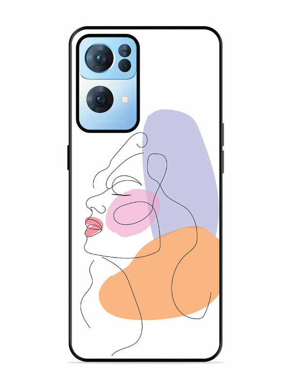 Oppo RENO 7 Pro 5G Line Art Girl Face
