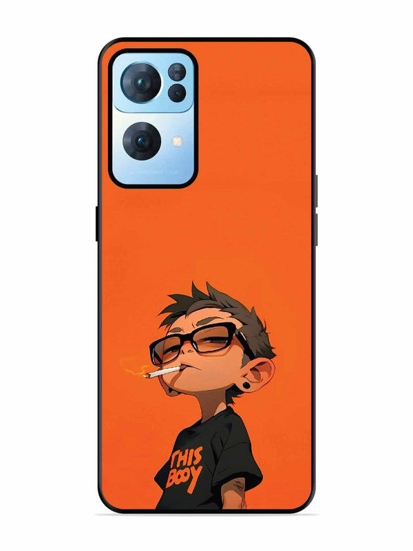 Oppo RENO 7 Pro 5G Vibrant Orange Attitude Cartoon