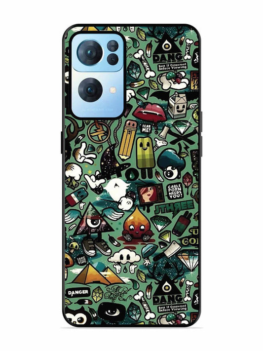 Oppo RENO 7 Pro 5G Pop Art Doodle Graffiti Collage