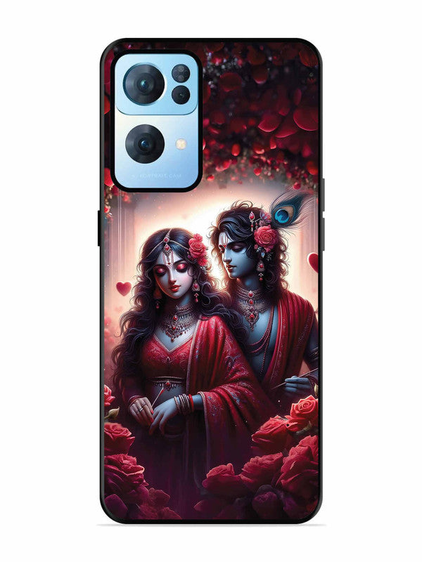 Oppo RENO 7 Pro 5G Couples in Red theme like Radha Krishna