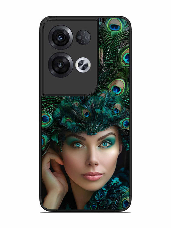 Oppo RENO 8 Pro 5G Girl with peacock feather Crown