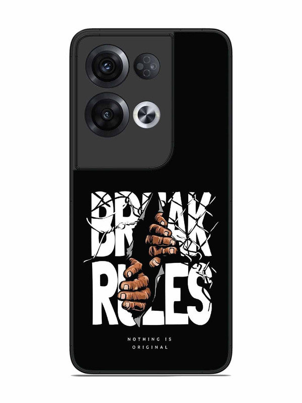 Oppo RENO 8 Pro 5G Break Rules Gritty Typography Art