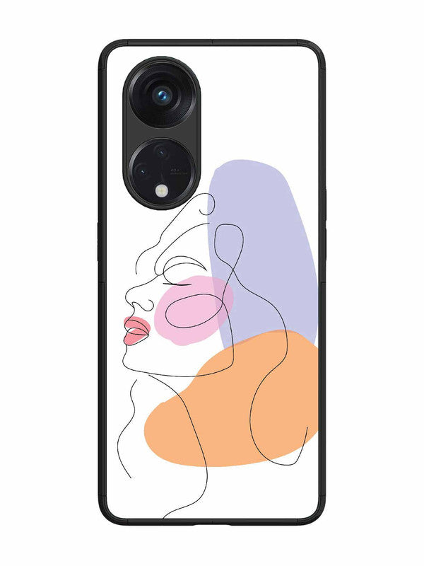 Oppo RENO 8T 5G Line Art Girl Face