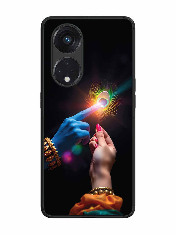 Oppo RENO 8T 5G Radha Krishna touching feather