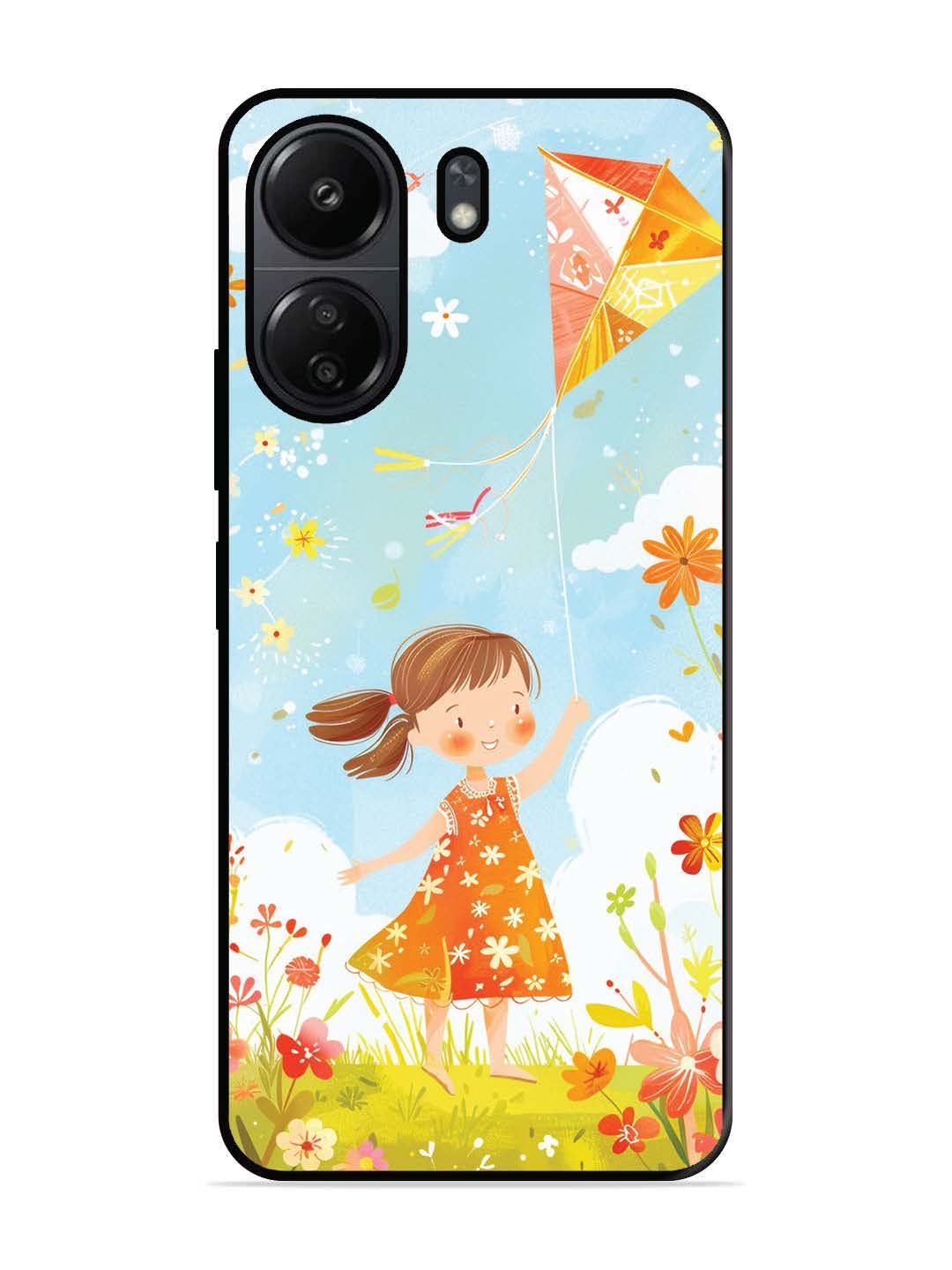 Poco C65 Little Girl Kite Flying