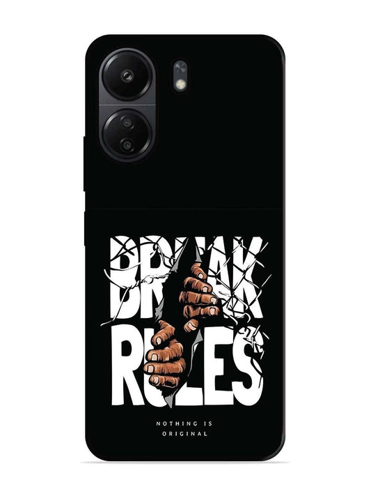 Poco C65 Break Rules Gritty Typography Art