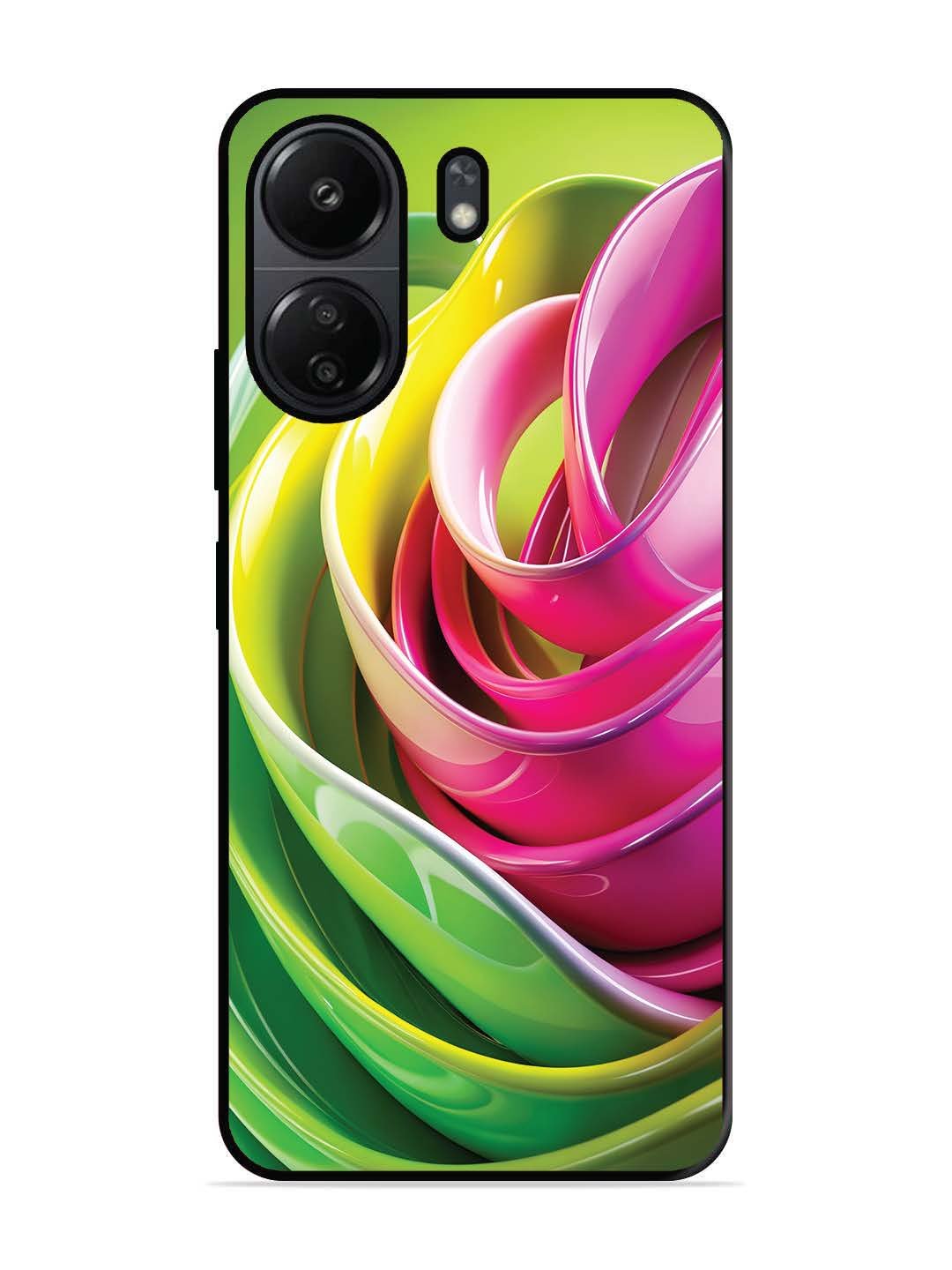 Poco C65 Vibrant Swirl Glossy Ribbon Art