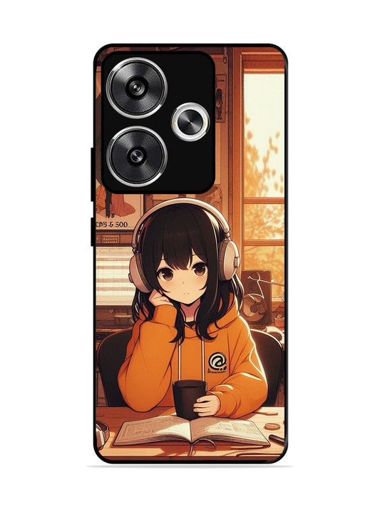 Poco F6 Cute Girl listening Music