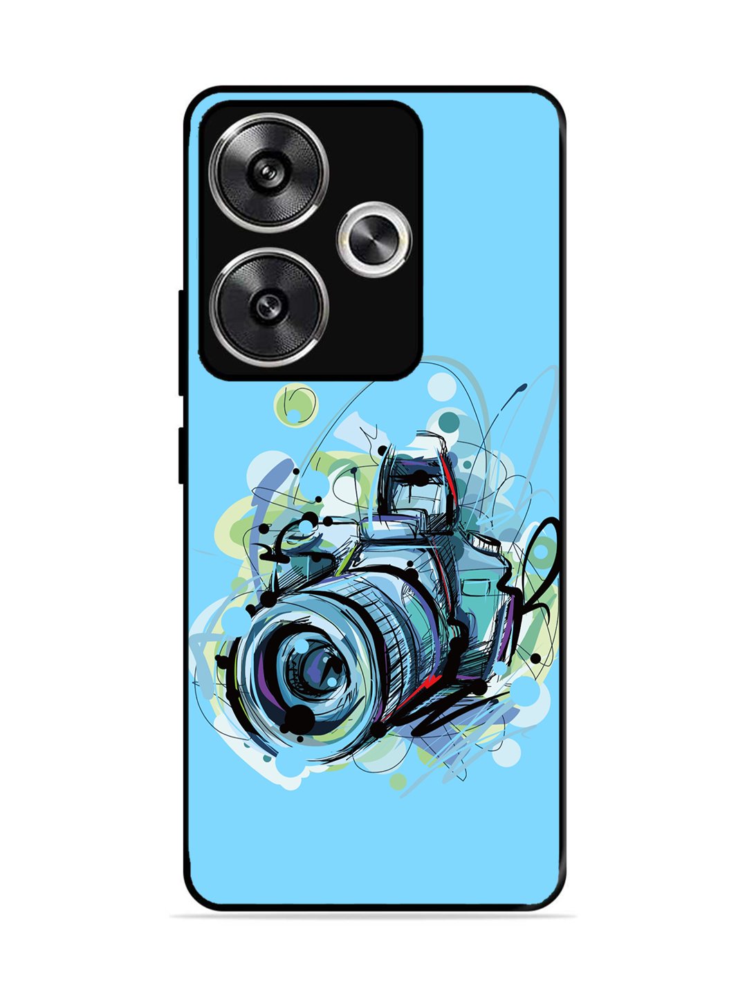 Poco F6 Camera Blue Background