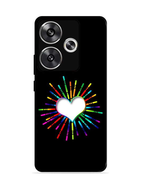 Poco F6 Colourful Heart on Black