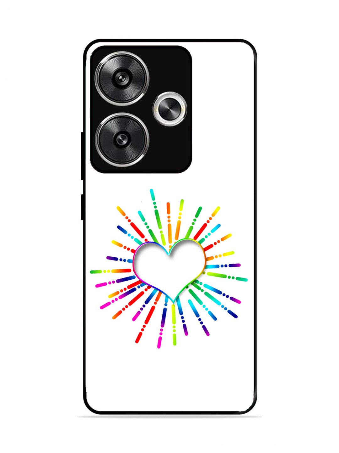 Poco F6 Colourful Heart on White