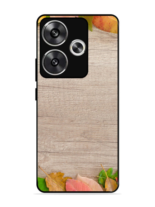 Poco F6 Autumn Leafs On Wooden Table