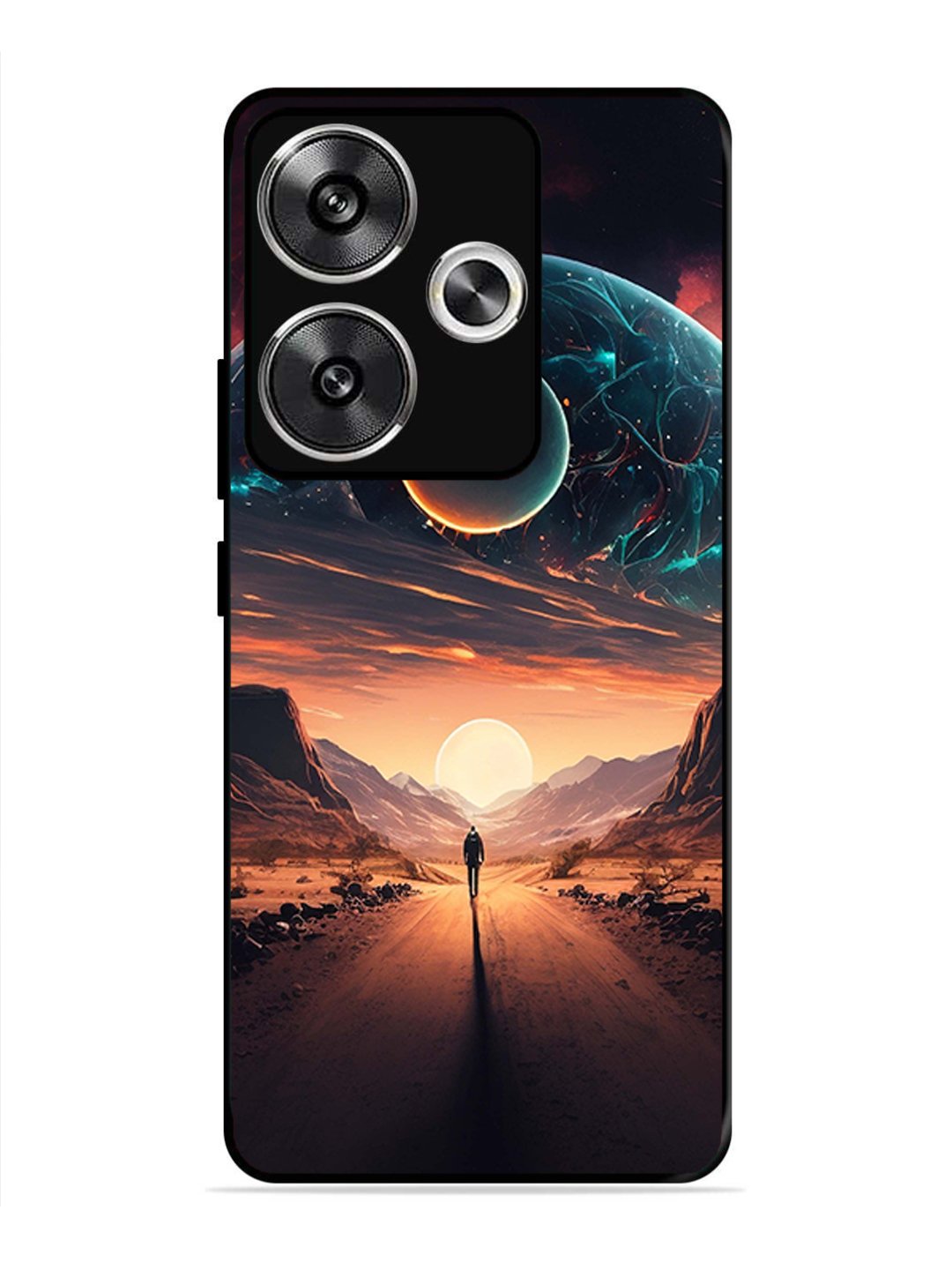 Poco F6 Sunset with space scene