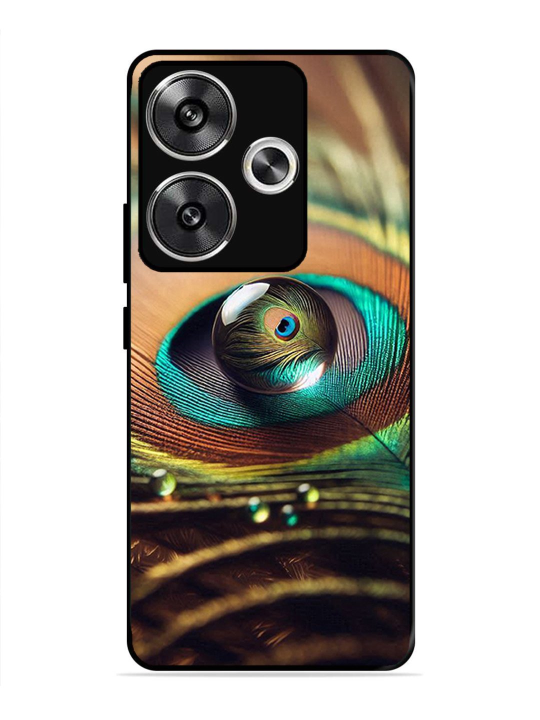 Poco F6 Water Drop On Peacock Feather