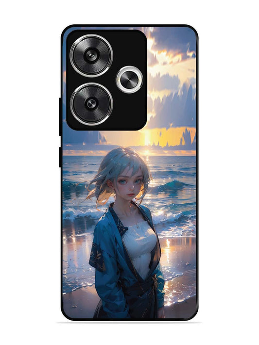 Poco F6 Anime Girl Beach Ocean Waves