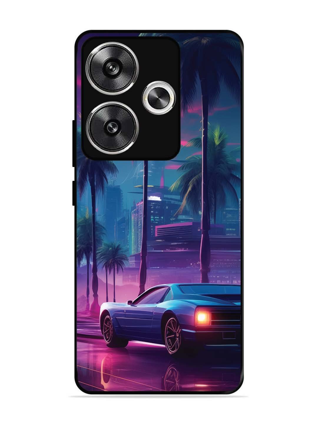 Poco F6 sunset-sports-car-city-palm-trees