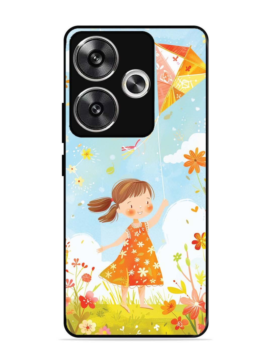 Poco F6 Little Girl Kite Flying