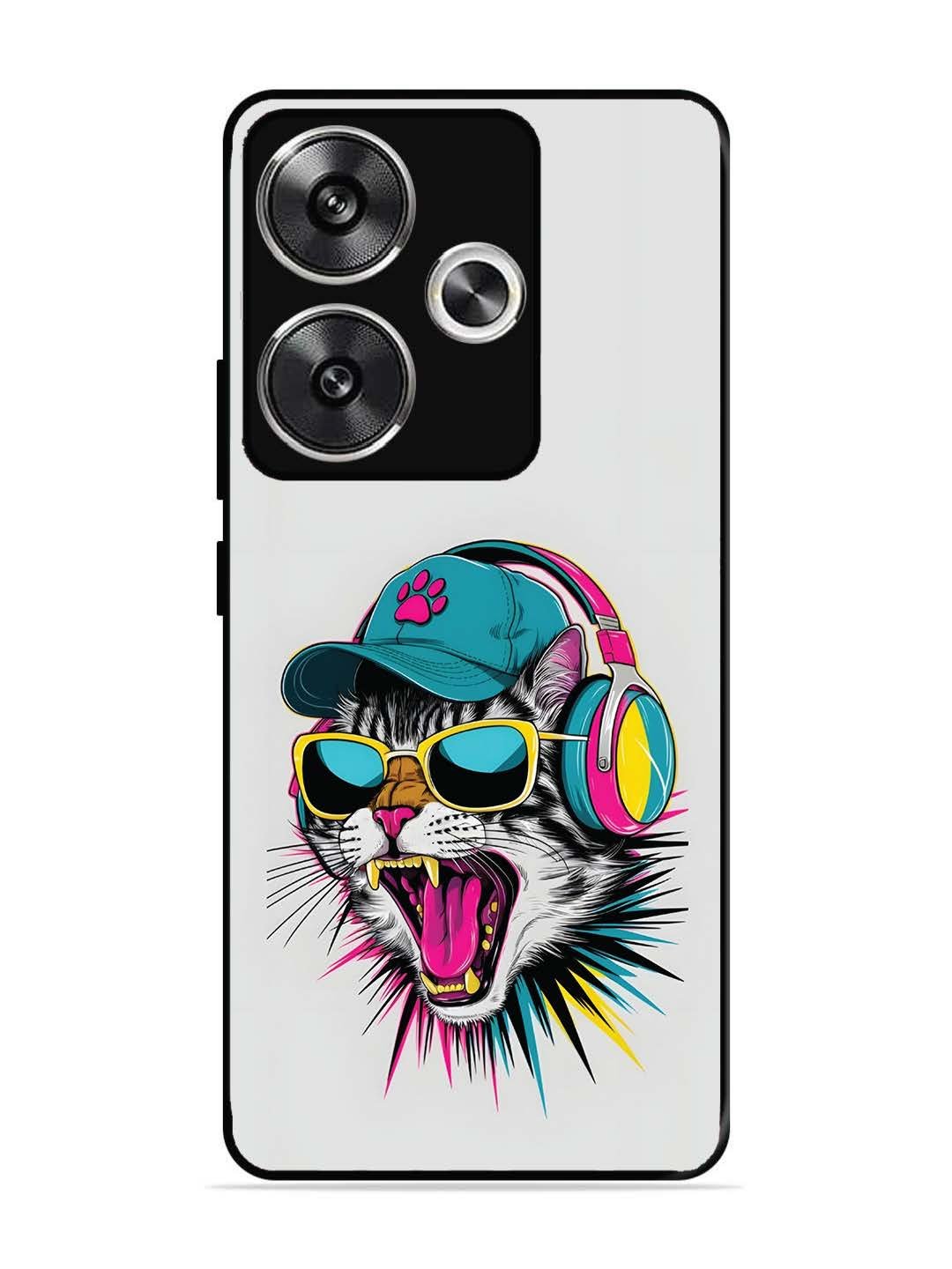 Poco F6 Neon Pop Art DJ Cat Vibe