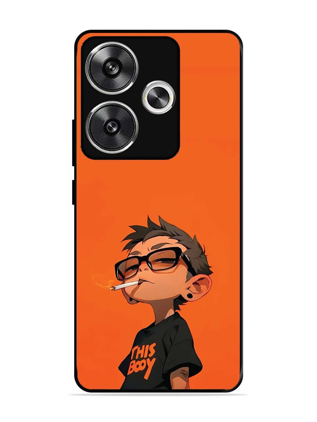 Poco F6 Vibrant Orange Attitude Cartoon