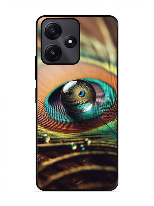 Poco M6 Pro Water Drop On Peacock Feather