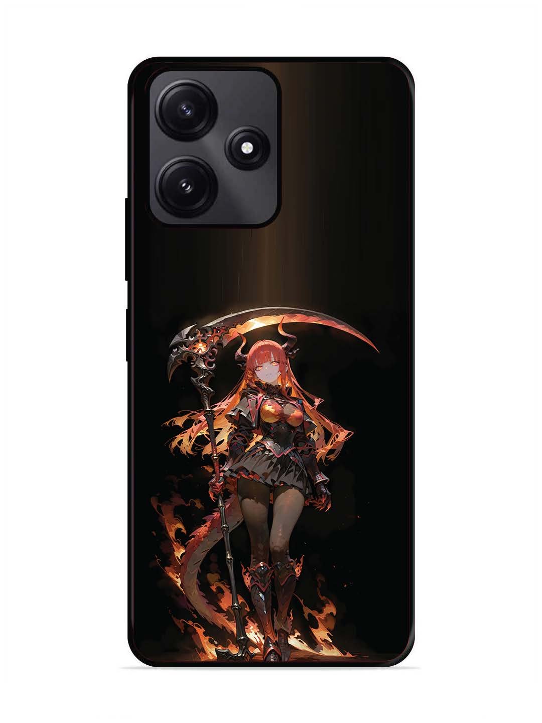 Poco M6 Pro anime-girl-sycthe-red-hair-horn