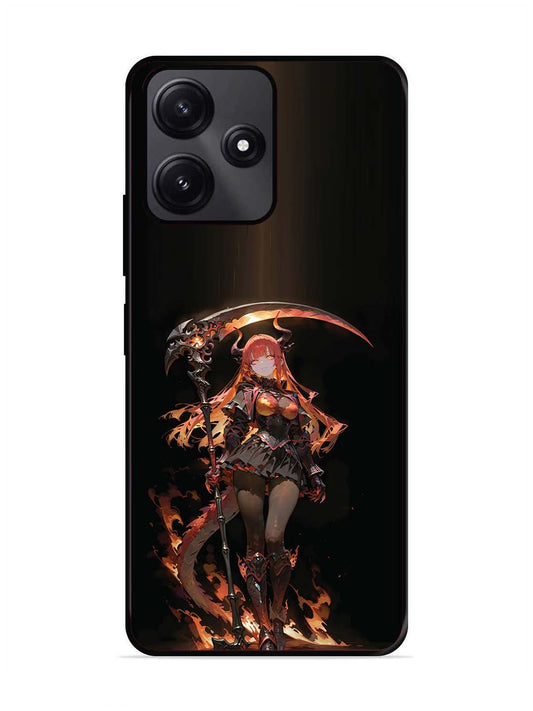 Poco M6 Pro anime-girl-sycthe-red-hair-horn