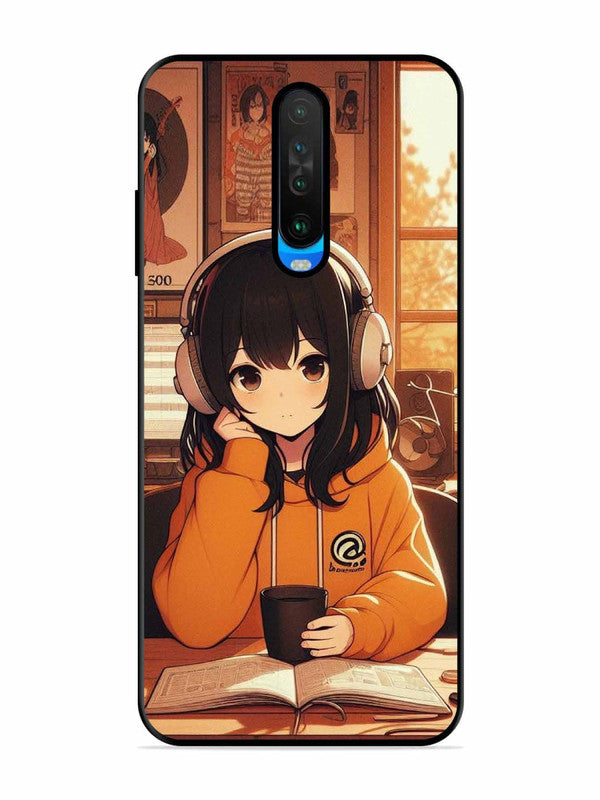 Poco X2 Cute Girl listening Music
