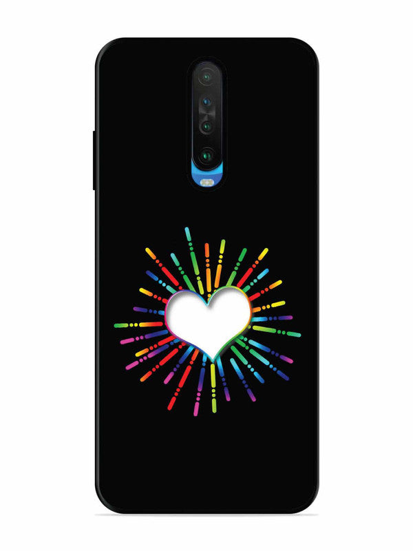 Poco X2 Colourful Heart on Black