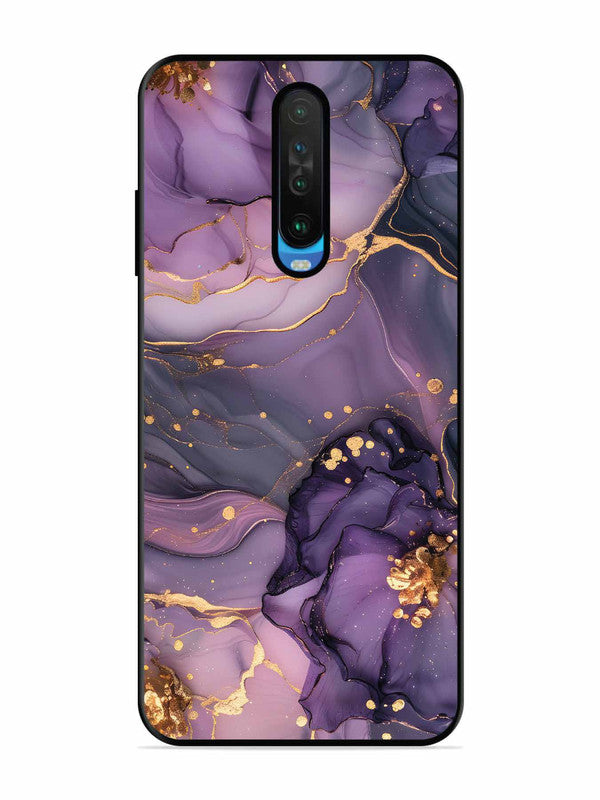 Poco X2 Royal Orchid Theme Marble